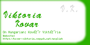 viktoria kovar business card